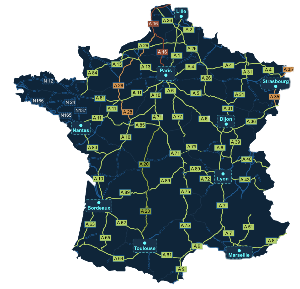 Watt the cartes autoroutes